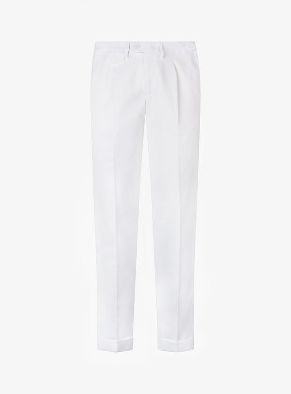Pantalone classico in lino cotone - Brian - Fusaro Antonio dal 1893 - Fusaro Antonio
