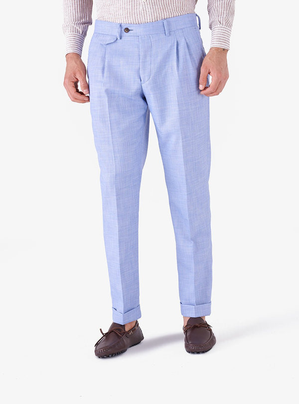 Pantalone Due Pinces in Lana Seta - Kyle Dixon - Fusaro Antonio dal 1893 - Fusaro Antonio