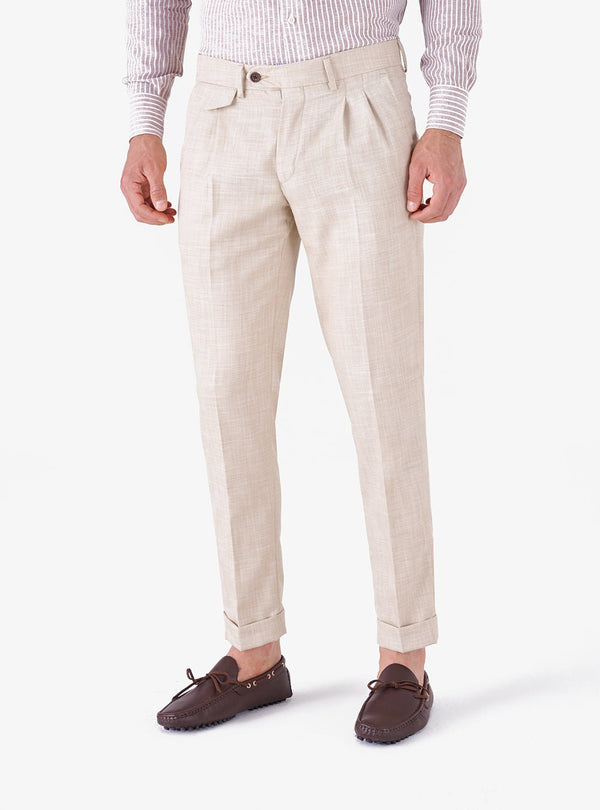 Pantalone Due Pinces in Lana Seta - Kyle Dixon - Fusaro Antonio dal 1893 - Fusaro Antonio