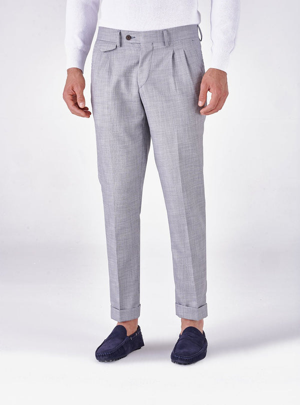 Pantalone Due Pinces in Lana Seta - Kyle Dixon - Fusaro Antonio dal 1893 - Fusaro Antonio
