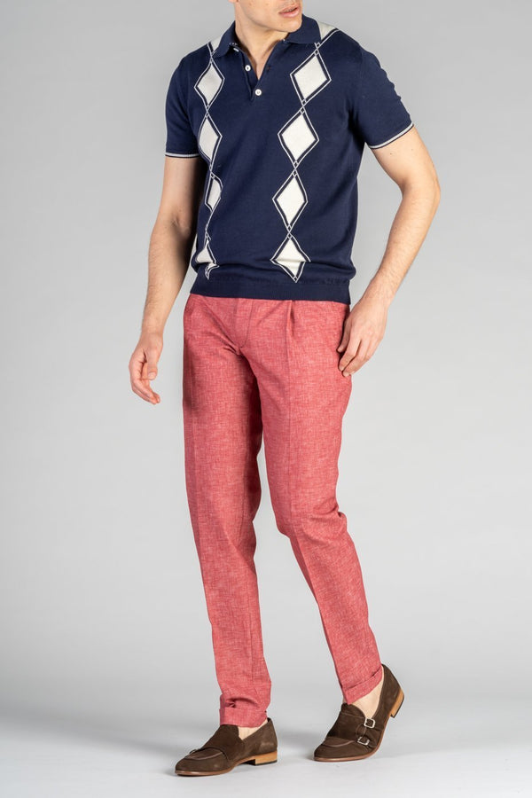 Polo fantasia in lino cotone - Fusaro Antonio dal 1893 - Fusaro Antonio