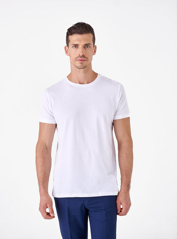 T-Shirt Mezza Manica in Cotone - Marines - Fusaro Antonio dal 1893 - Fusaro Antonio