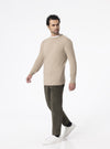 Maglia girocollo a treccia in lana Cashmere - Nordland