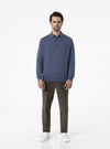 Polo-style neck sweater in Merino wool - Moray