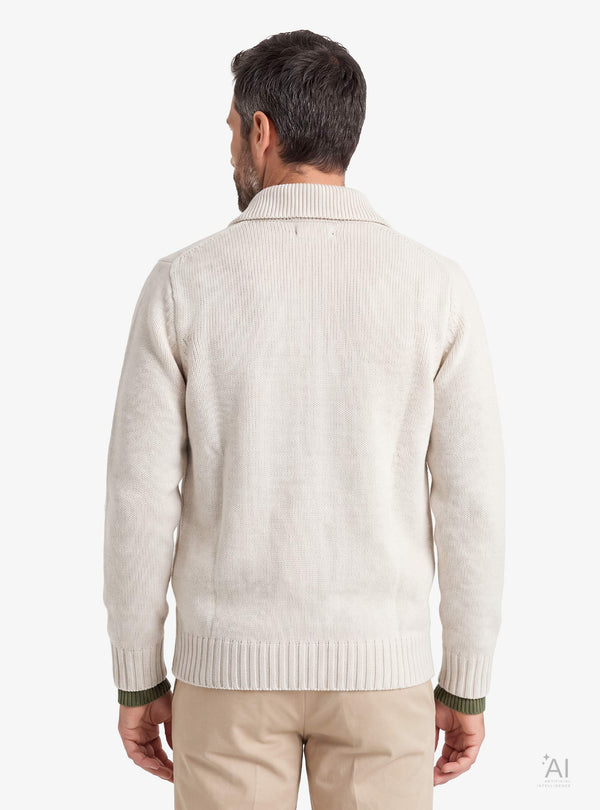 Cardigan Camicia Uomo in Misto Lana