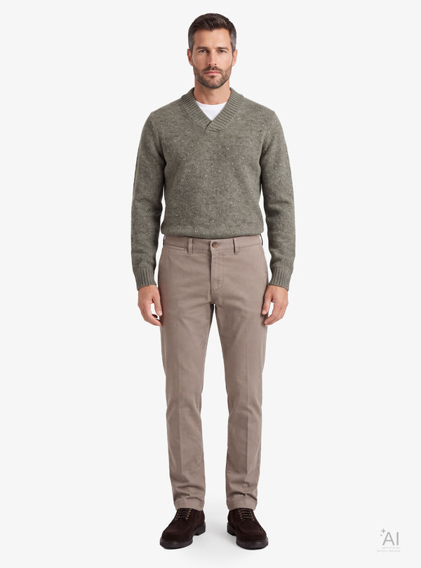 Pantalone Chinos Uomo in Misto Cotone