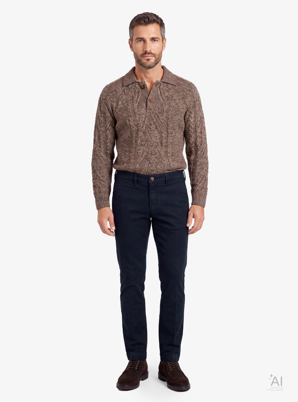 Pantalone Chinos Uomo in Misto Cotone