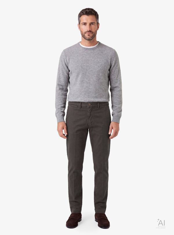 Pantalone Chinos Uomo in Misto Cotone