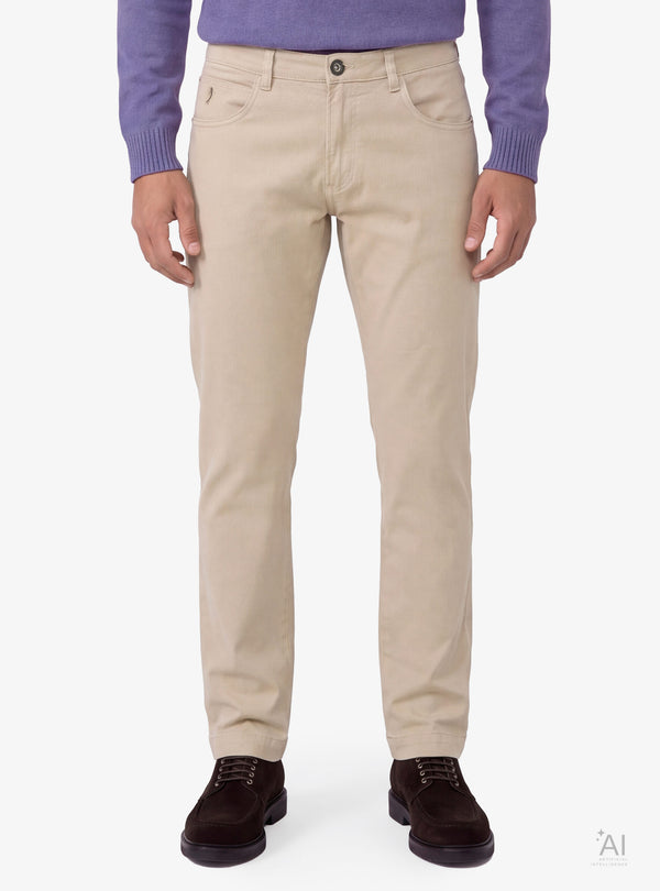 Pantalone Uomo 5 Tasche in Misto Cotone