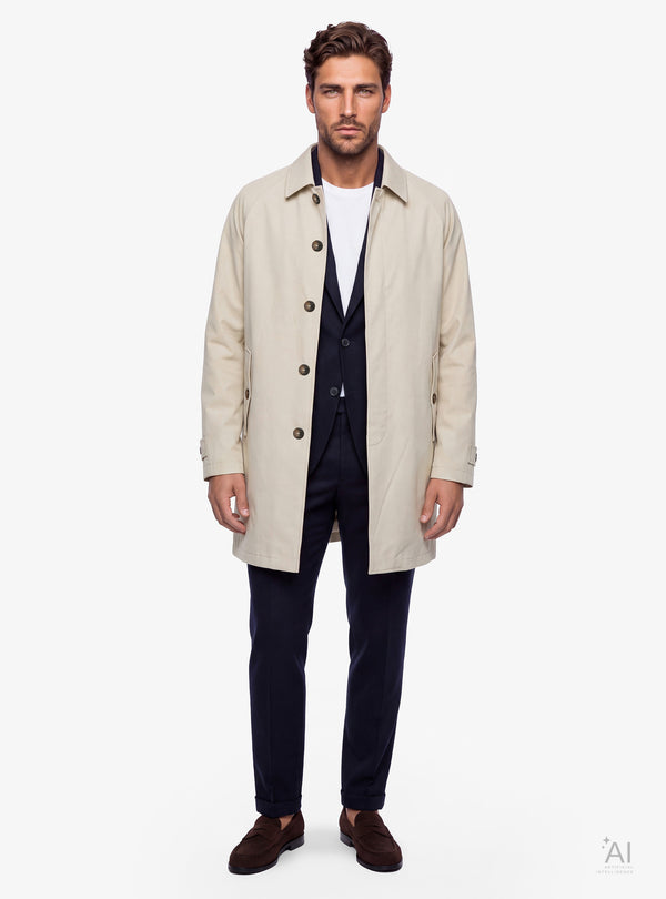 Caban Uomo in Nylon Impermeabile