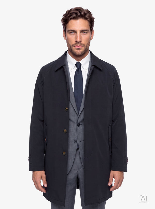 Caban Uomo in Nylon Impermeabile
