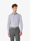 Slim fit cotton shirt with spread collar - Lyon