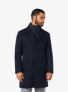 Cashmere wool herringbone coat with bib - Furtune