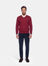 Maglione Uomo Scollo V in Lana Merinos