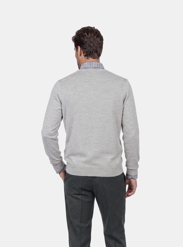Maglione Uomo Scollo V in Lana Merinos