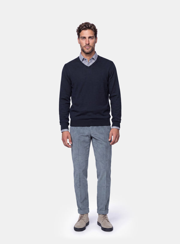 Maglione Uomo Scollo V in Lana Merinos