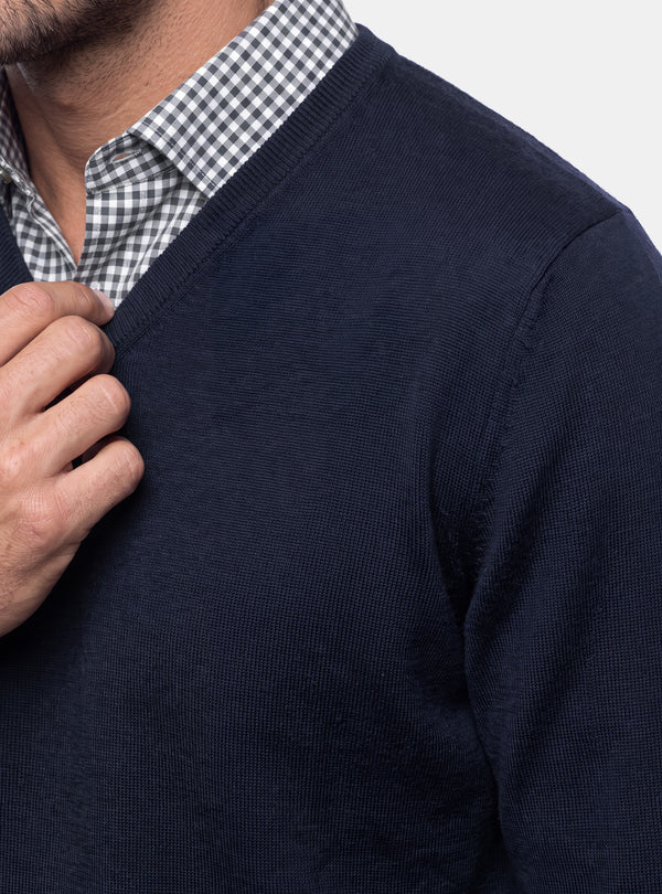 Maglione Uomo Scollo V in Lana Merinos