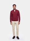 Maglione Uomo Mezza Zip in Lana Merinos