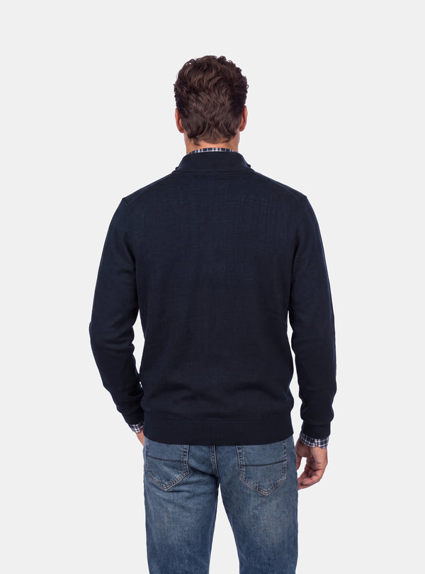 Maglione Uomo Mezza Zip in Lana Merinos