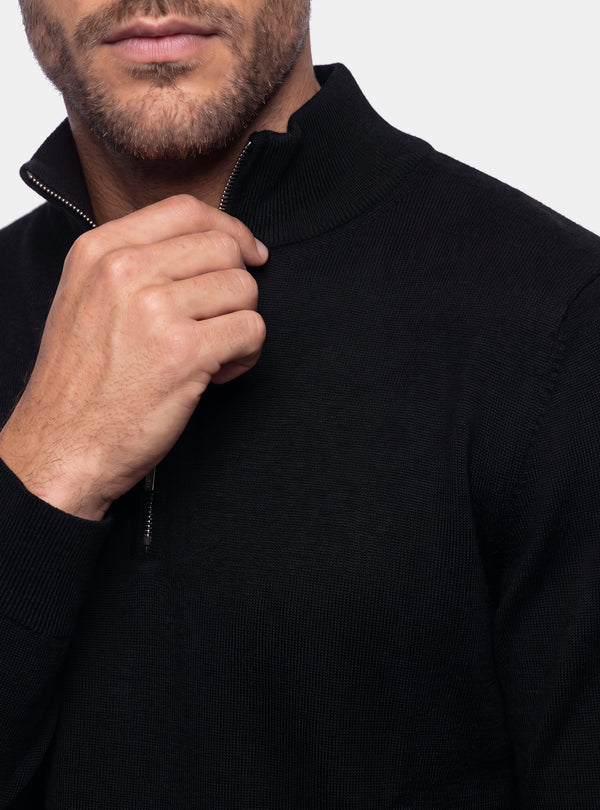 Maglione Uomo Mezza Zip in Lana Merinos