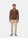 Maglione Uomo Mezza Zip in Lana Merinos