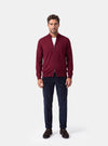 Cardigan Uomo Zip Intera in Lana Merinos
