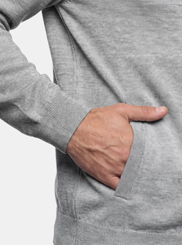 Cardigan Uomo Zip Intera in Lana Merinos