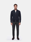 Cardigan Uomo Zip Intera in Lana Merinos