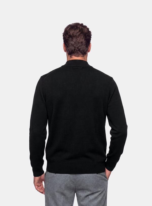 Cardigan Uomo Zip Intera in Lana Merinos