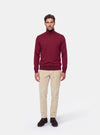 Maglione Uomo Collo Alto in Lana Merinos