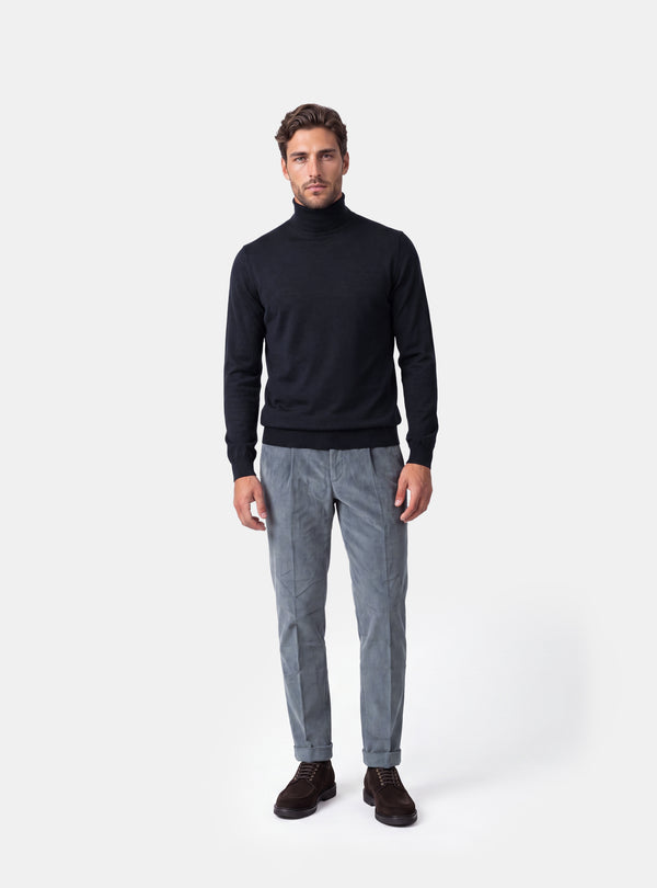 Maglione Uomo Collo Alto in Lana Merinos