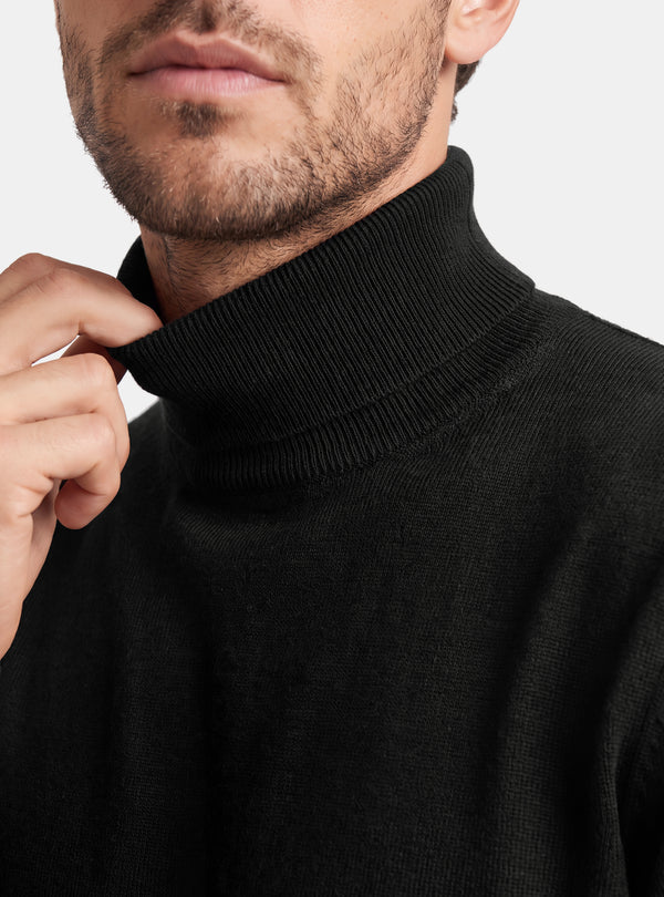 Maglione Uomo Collo Alto in Lana Merinos