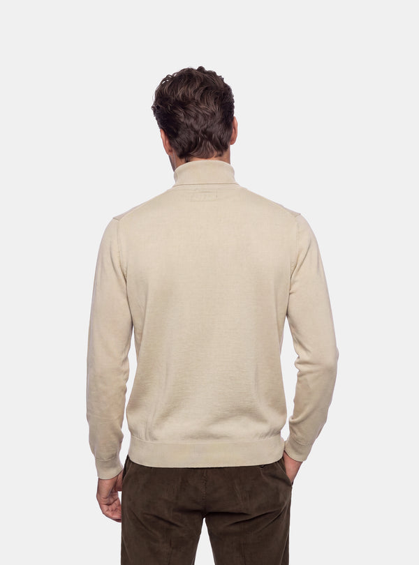 Maglione Uomo Collo Alto in Lana Merinos