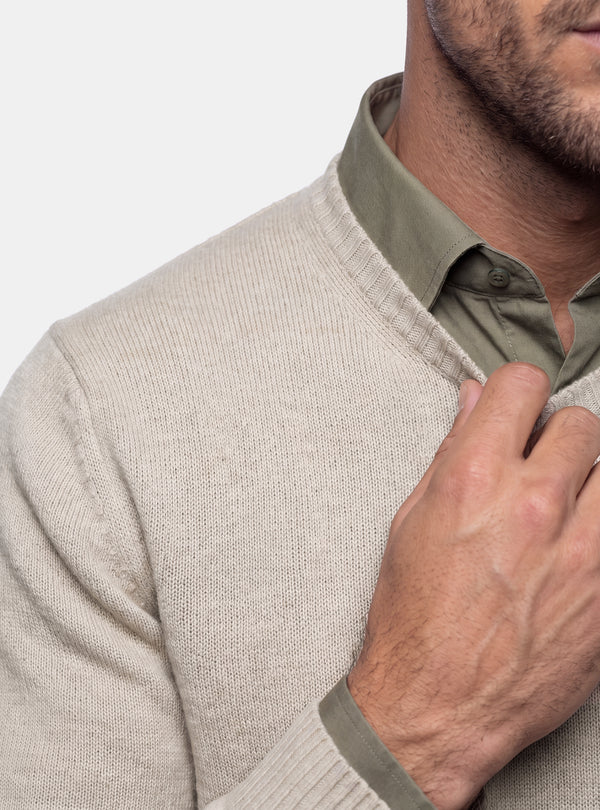 Maglione Uomo Girocollo in Lana e Cashmere