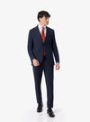 Elegant suit with flap pocket and cuffed trousers