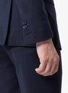 Elegant suit with flap pocket and cuffed trousers