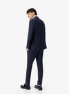 Elegant suit with flap pocket and cuffed trousers