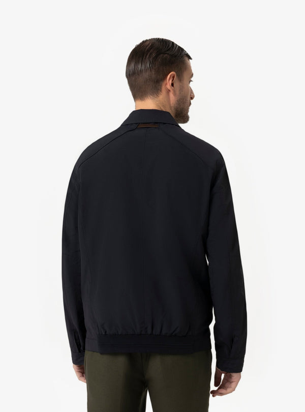 Bomber Uomo Collo Camicia in Nylon con Dettagli Stile Cuoio Primavera/Estate - Fusaro Antonio dal 1893 - Fusaro Antonio