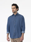 Camicia con collo francese in denim - Elmsworth - Fusaro Antonio dal 1893 - Fusaro Antonio