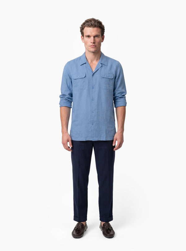 Camicia Uomo Bowling in Lino e Cotone - Fusaro Antonio dal 1893 - Fusaro Antonio