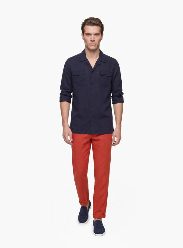 Camicia Uomo Bowling in Lino e Cotone - Fusaro Antonio dal 1893 - Fusaro Antonio