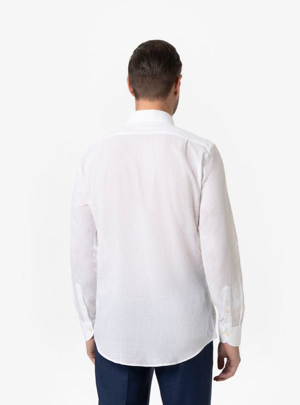 Camicia Uomo Collo Francese Regular in Lino - Cotone Primavera/Estate - Fusaro Antonio dal 1893 - Fusaro Antonio