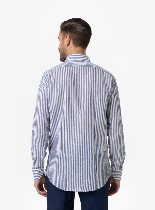 Camicia Uomo Collo Francese Regular in Lino - Cotone Primavera/Estate - Fusaro Antonio dal 1893 - Fusaro Antonio