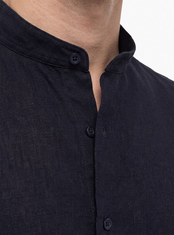 Camicia Uomo Coreana in Lino e Cotone - Fusaro Antonio dal 1893 - Fusaro Antonio