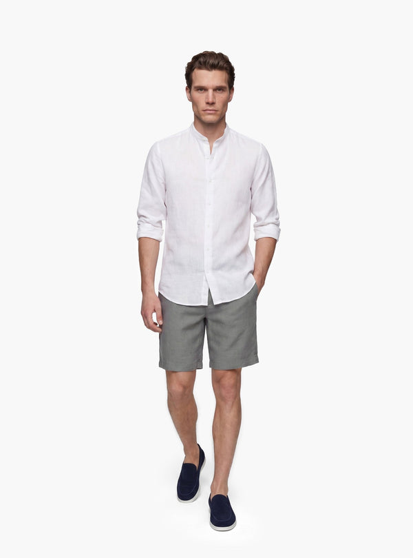 Camicia Uomo Coreana in Lino e Cotone - Fusaro Antonio dal 1893 - Fusaro Antonio