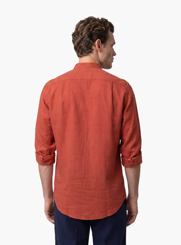 Camicia Uomo Coreana in Lino e Cotone - Fusaro Antonio dal 1893 - Fusaro Antonio