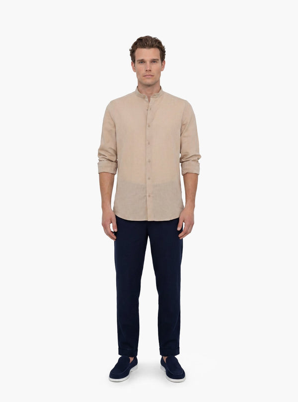 Camicia Uomo Coreana in Lino e Cotone - Fusaro Antonio dal 1893 - Fusaro Antonio