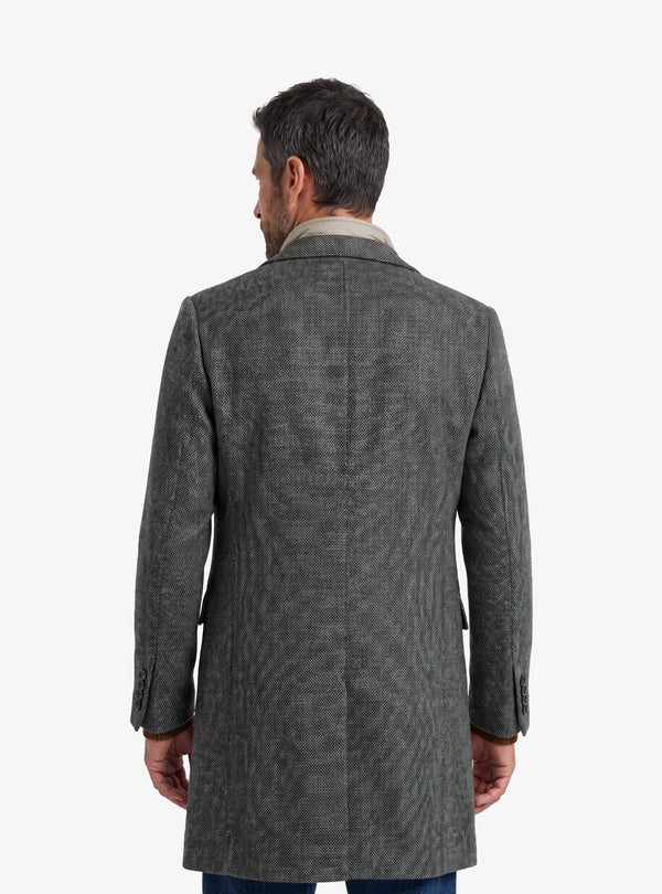 Cappotto Uomo Monopetto con Pettorina in Misto Lana - Fusaro Antonio dal 1893 - Fusaro Antonio