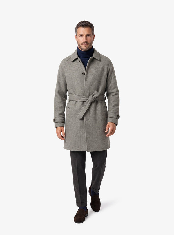Cappotto Uomo Raglan Diagonale in Misto Lana - Fusaro Antonio dal 1893 - Fusaro Antonio
