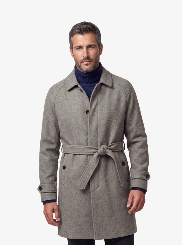 Cappotto Uomo Raglan Diagonale in Misto Lana - Fusaro Antonio dal 1893 - Fusaro Antonio